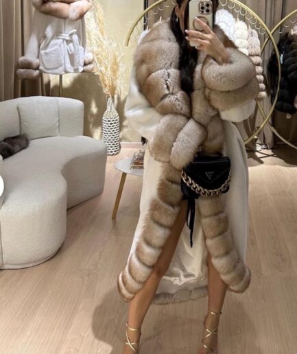 Luxurious Long Fur Jacket  Elegant & Warm
