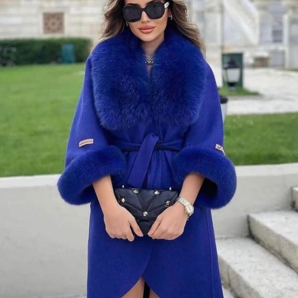 Royal Blue Alpaca Coat