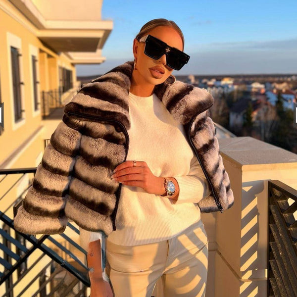 Grey Short Rex Jacket