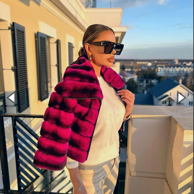 Pink Short Rex Jacket