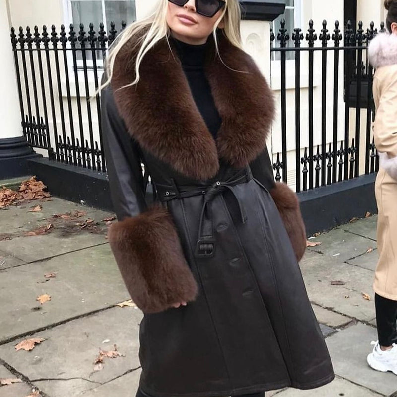 Brown Long Parka Coat