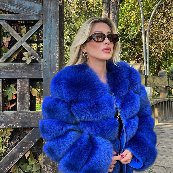 Royal Blue All fox fur